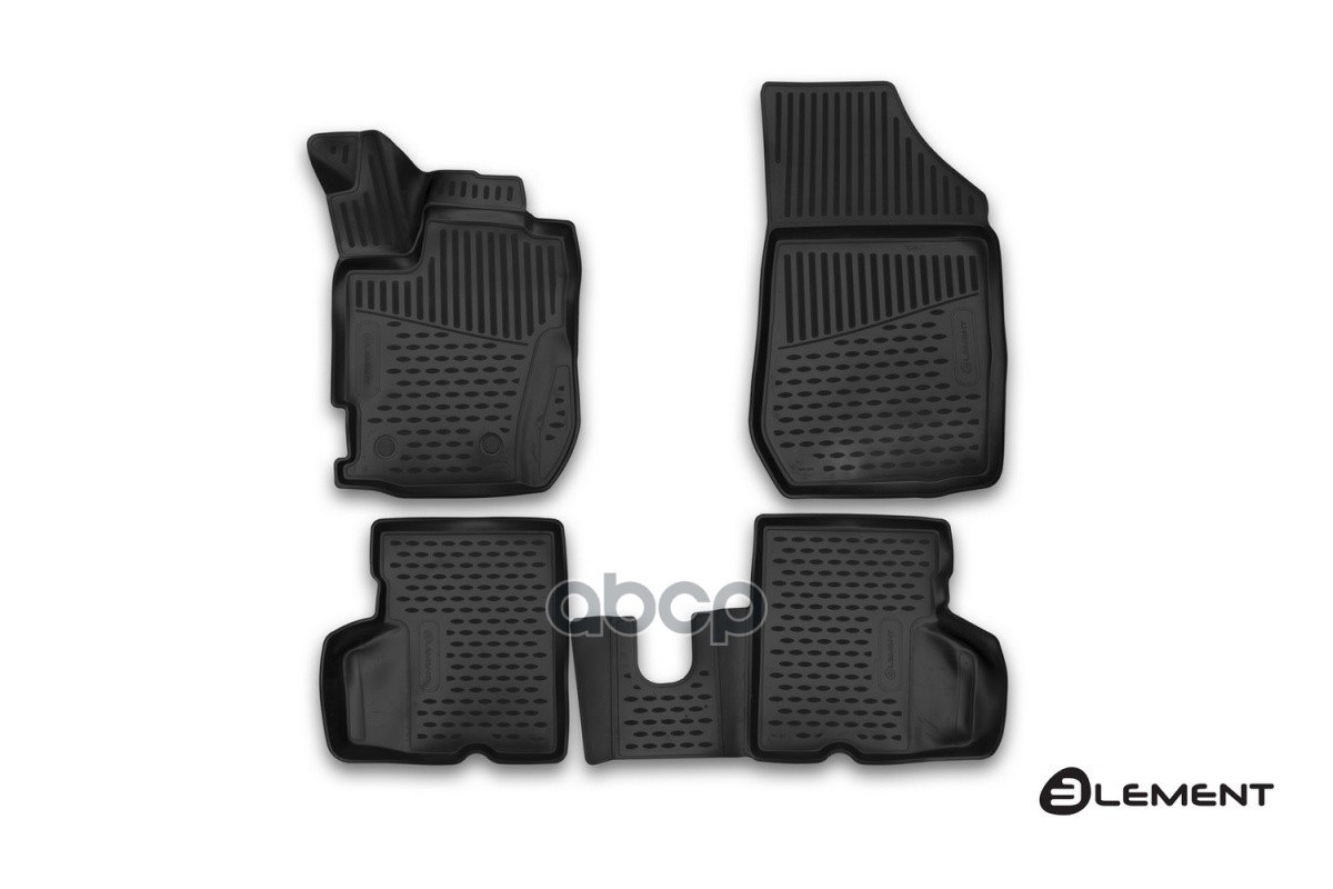 Коврики 3D в салон RENAULT Kaptur, 04/2016-2020, 4 шт. (полиуретан) / Рено Каптюр ELEMENT арт. ELEMENT3D4141210k