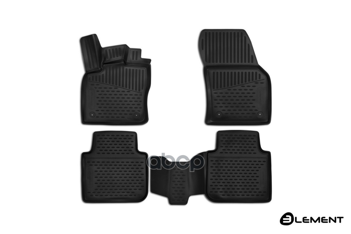 Коврики 3D в салон SKODA Kodiaq, 2017-, 4 шт. (полиуретан) / Шкода Кодиак ELEMENT арт. ELEMENT3D4519210k