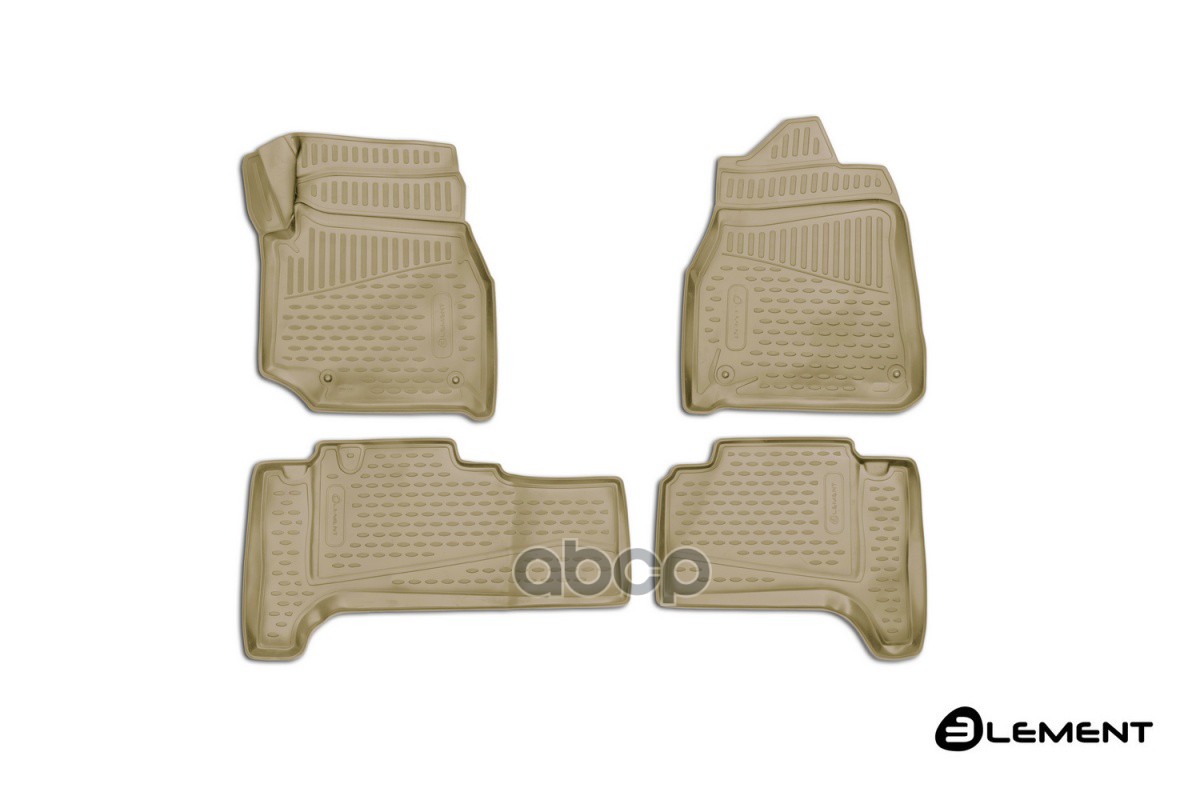 Коврики 3D в салон TOYOTA Land Cuiser (J100), 1998-2007, П.Р. 4WD, дизель, АКПП, 4 шт. (полиуретан, бежевые) / Тойота Ленд кр...