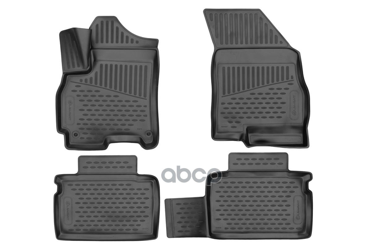 Коврики 3D в салон для CHERY Tiggo 4 (I, I рест.) 2017- / 4 PRO 2020- (I) / 4 PRO 2024- (I рест.), кросс, 4 шт. (полиуретан) ...