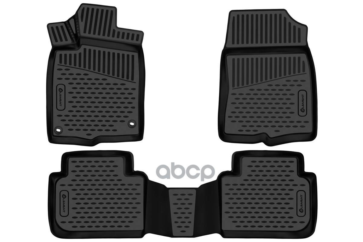 Коврики 3D в салон для HONDA Civic (XI) 2021- 3шт. (полиуретан) / Хонда Цивик ELEMENT арт. ELEMENT3DA68611210k
