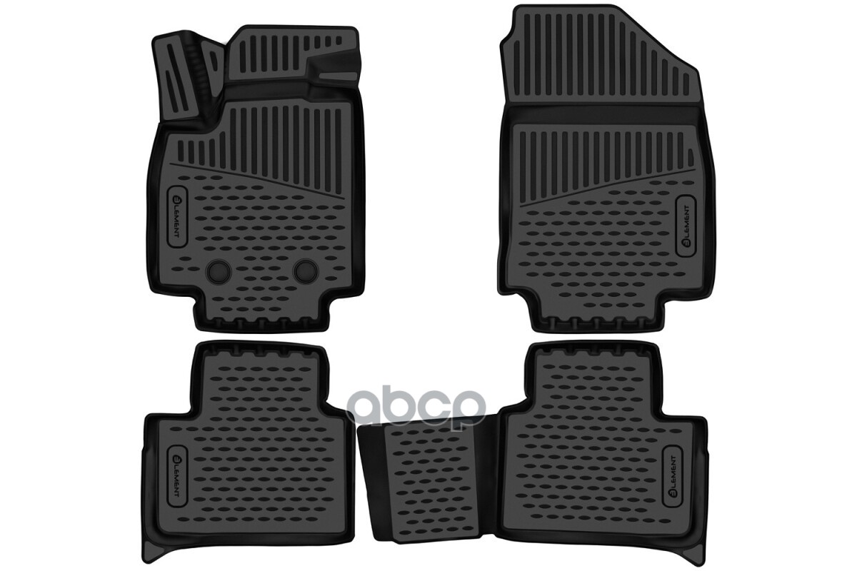 Коврики 3D в салон для HAVAL H3 2024 - 4шт. (полиуретан) / Хавал Х3 ELEMENT арт. ELEMENT3DA71210210k