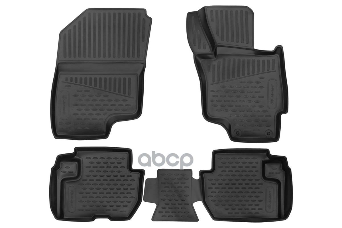 Коврики 3D в салон подходят для MITSUBISHI Outlander 2012 - П.Р., 4шт. (полиуретан) / Митсубиси Аутлендер ELEMENT арт. ELEMEN...