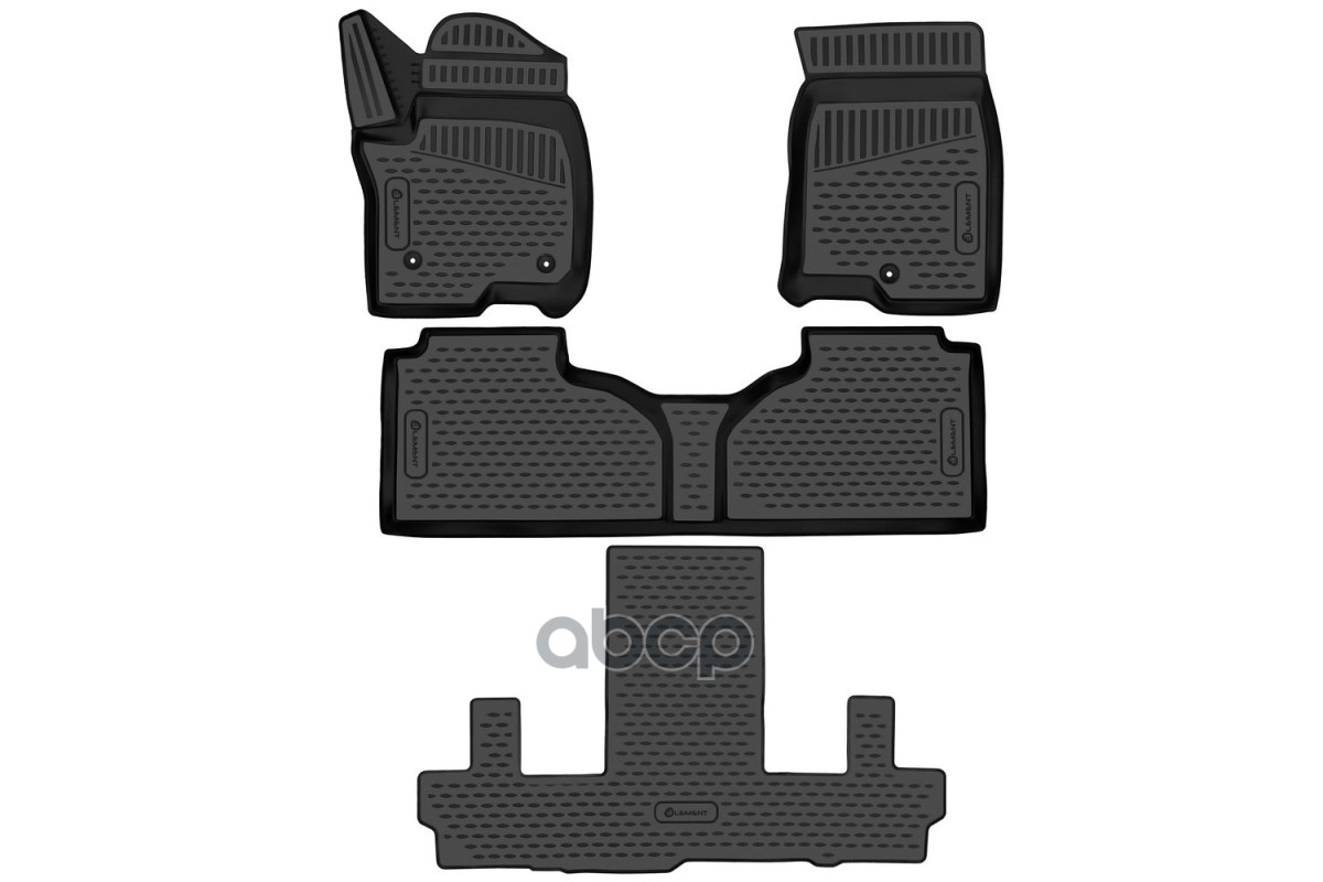 Коврики 3D в салон подходят для CHEVROLET Tahoe (V), 2020-, внед., раздельные сид. 2 ряда, 4 шт. США / Шевроле Тахо ELEMENT а...