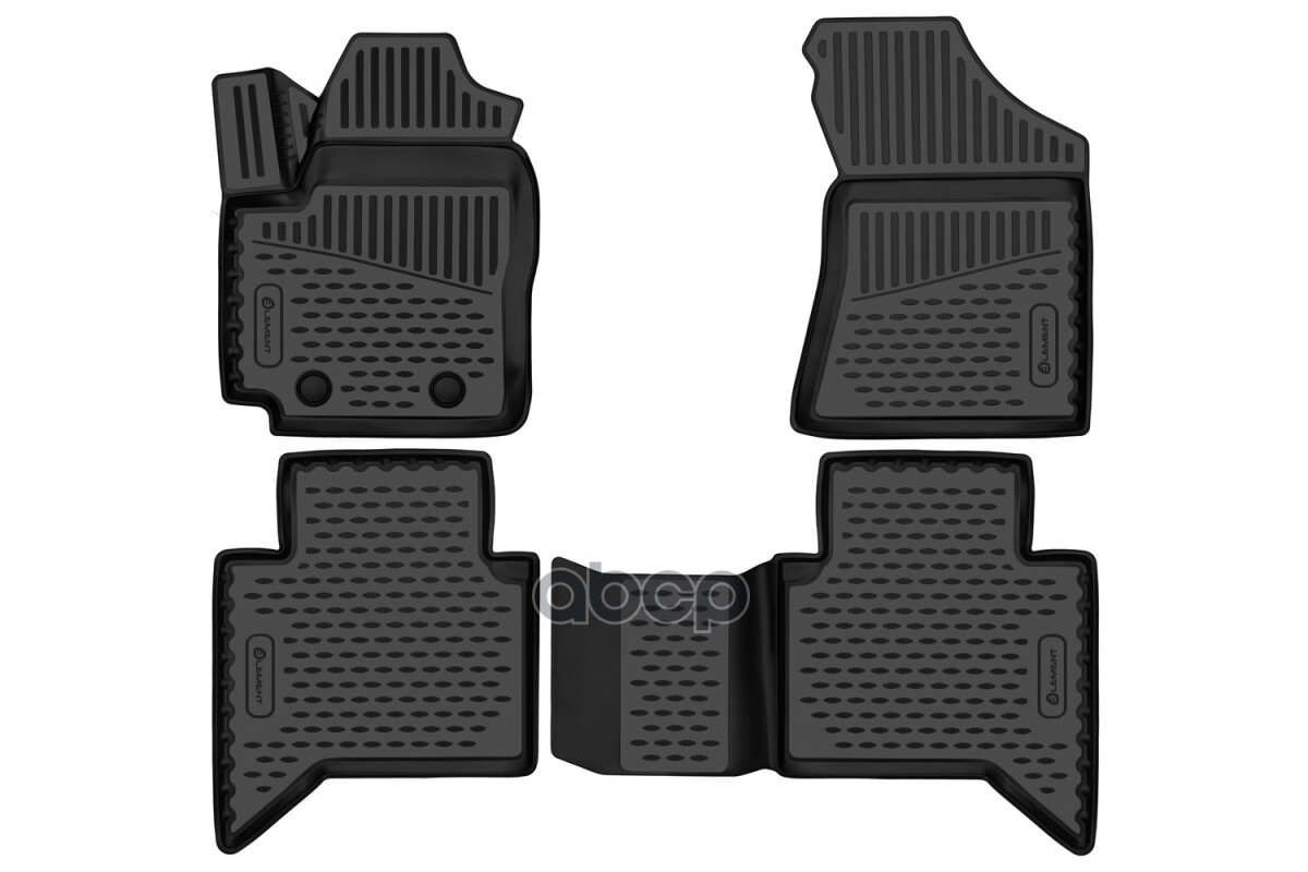 Коврики 3D в салон для CHANGAN Hunter Plus 2023-, Пикап, Двойная кабина, 4шт. (полиуретан) / Чанган Хантер Плюс ELEMENT арт. ...