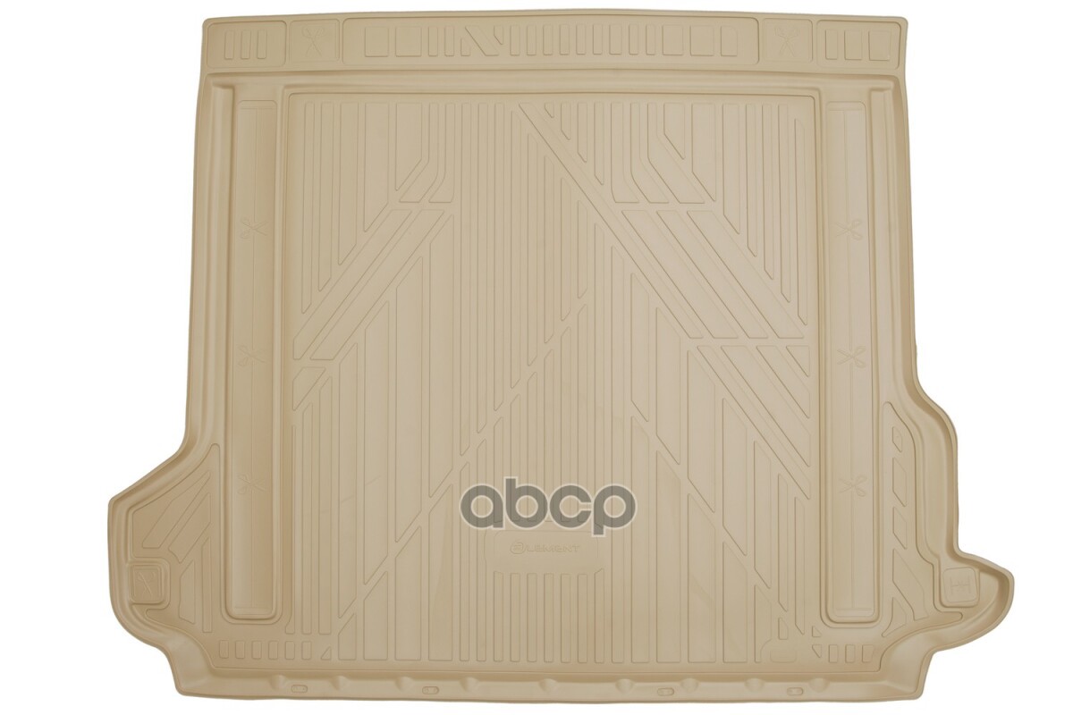Коврик в багажник для TOYOTA Land Cruiser Prado (150 р) 2017-2020 Внед. 5 дв. 1шт. (полиуретан, бежевые) / Тойота Ленд крузер...