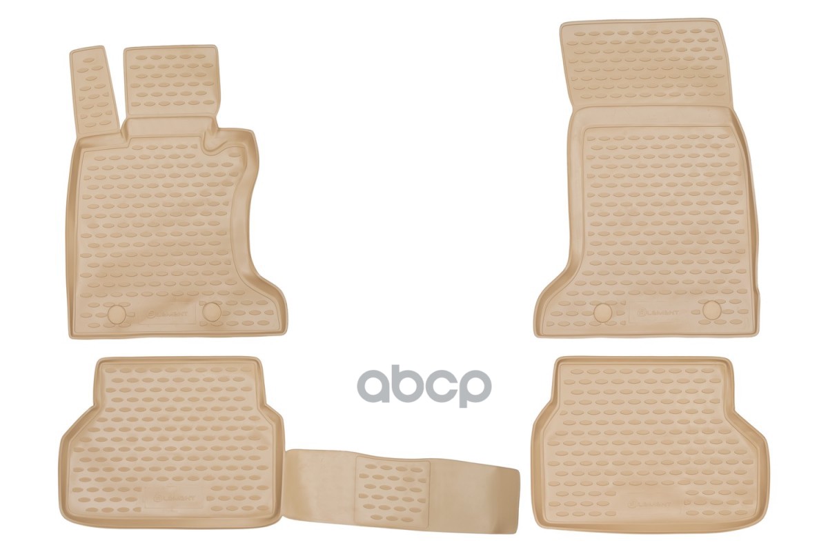 Коврики в салон BMW 5 2003-2010, сед., 4 шт. (полиуретан, бежевые) / БМВ Пятерка ELEMENT арт. NLC.05.09.212k