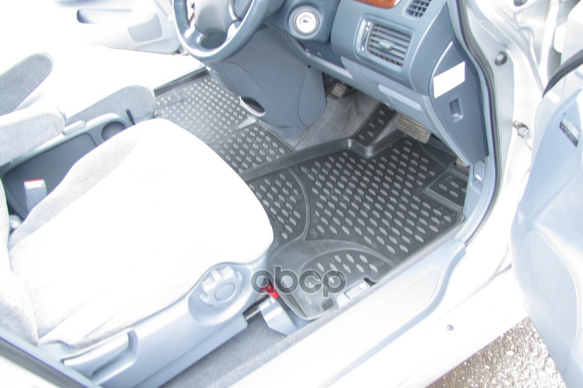 Коврики в салон для HONDA Odyssey RA6 JDM 12/1999-09/2003, П.Р., 3 ряда, 5 шт. (полиуретан, бежевые) / Хонда Одиссей ELEMENT ...