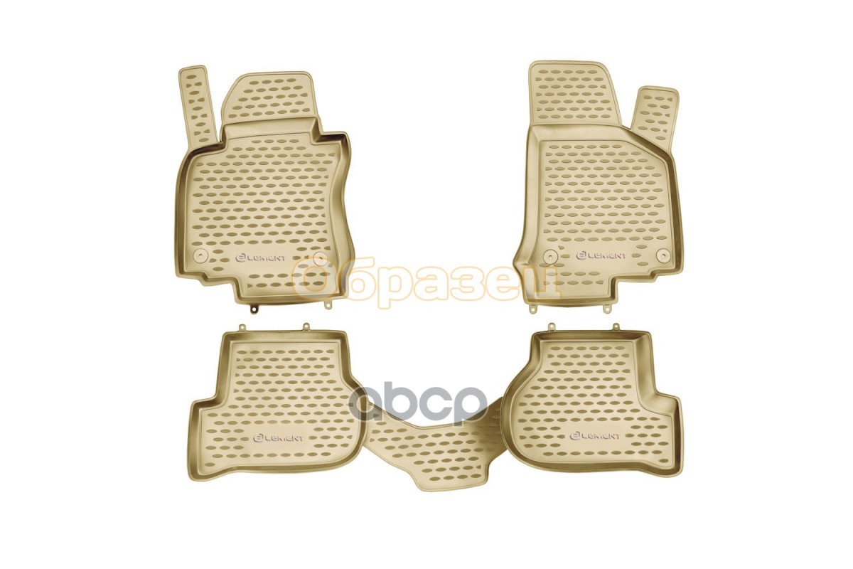 Коврики в салон JAGUAR XF, 2009- 4 шт. (полиуретан, бежевые) / Ягуар ХФ ELEMENT арт. NLC.23.01.212kh