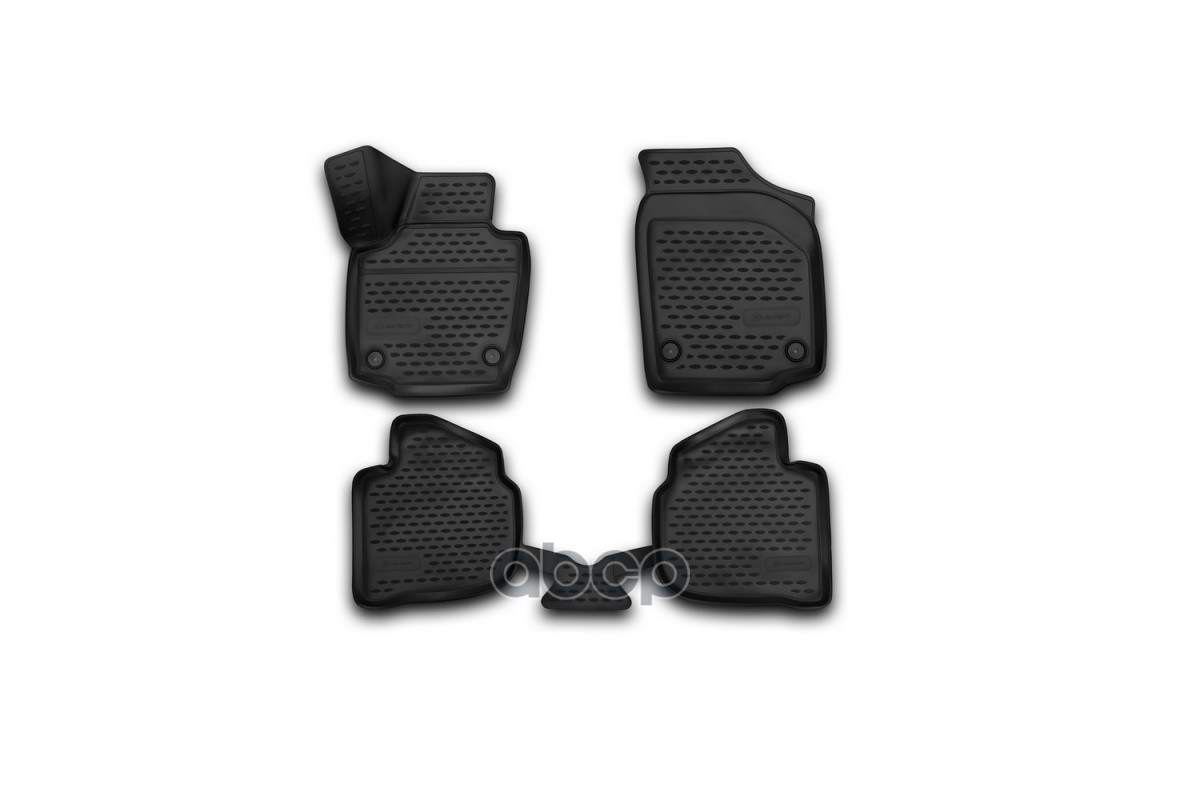 Коврики 3D в салон для SKODARapid (I, Iр, II), 2013-2020, 2020-, 4шт. (полиуретан) / Шкода Рапид ELEMENT арт. NLC.3D.45.15.210k