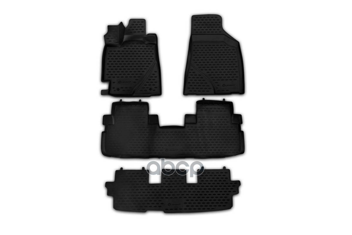 Коврики 3D в салон TOYOTA Highlander, 2010-2014 4 шт. (полиуретан) / Тойота Хайлендер ELEMENT арт. NLC.3D.48.50.210kh