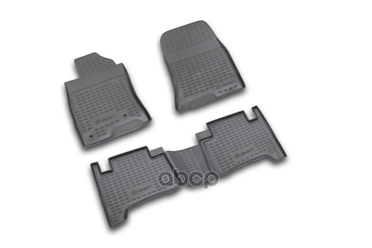 Коврики В Салон Toyota Land Cruiser Prado 01/2003-12/2009, 4 Шт. (Полиуретан, Серые) / Тойота Ленд Крузер Прадо ELEMENT арт. ...