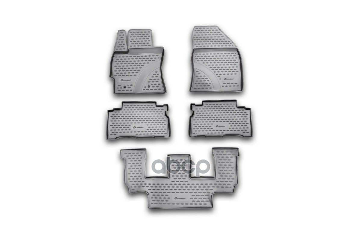 Коврики в салон TOYOTA Verso, 3 ряда 10/2009-2013, 5 шт. (полиуретан) / Тойота Версо ELEMENT арт. NLC.48.20.210