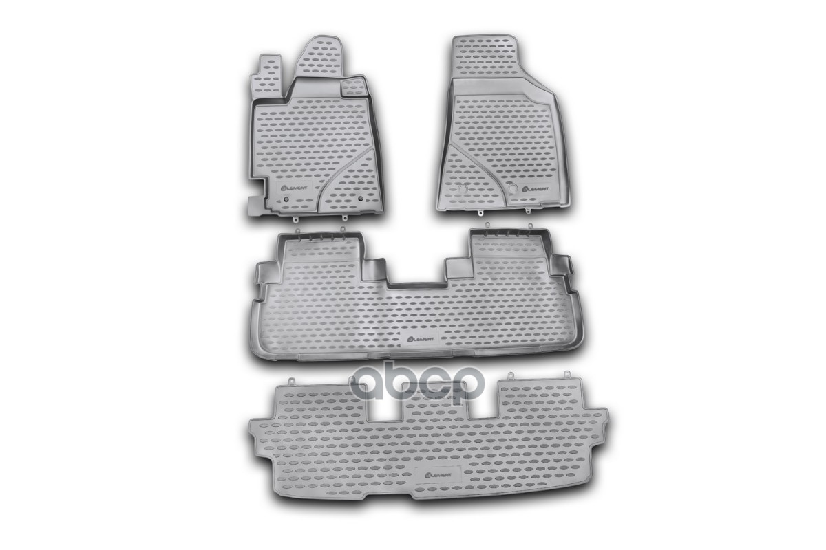 Коврики В Салон Toyota Highlander, 2010-2014, 4 Шт. (Полиуретан, Серые) / Тойота Хайлендер ELEMENT арт. NLC.48.50.211k