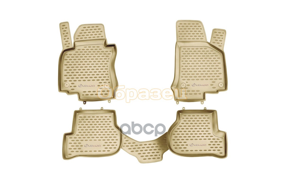 Коврики в салон TOYOTA Highlander, 2010-2014, 4 шт. (полиуретан, бежевые) / Тойота Хайлендер ELEMENT арт. NLC.48.50.212k