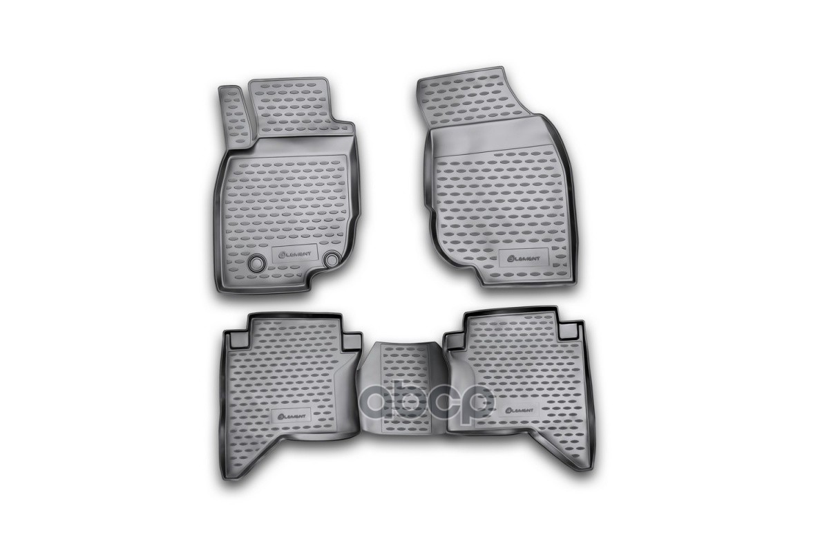 Коврики в салон TOYOTA Hilux, 2011-2015, 4 шт. (полиуретан) / Тойота Хайлюкс ELEMENT арт. NLC.48.52.210k