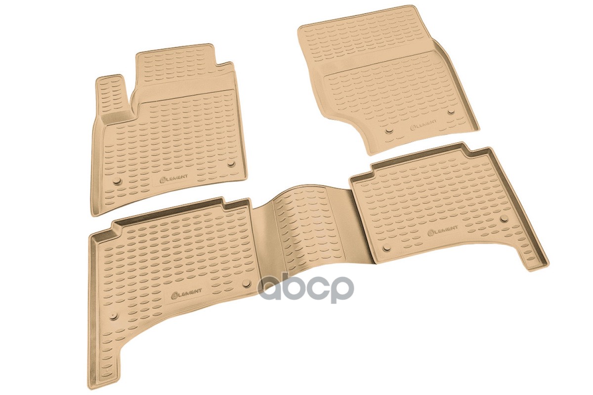 Коврики в салон VW Touareg I 10/2002-2010, 4 шт. (полиуретан, бежевые) / Фольксваген Туарег ELEMENT арт. NLC.51.01.212