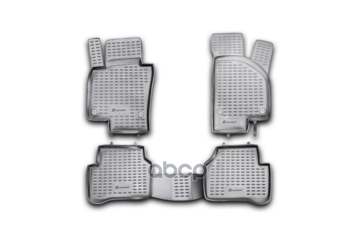 Коврики в салон VW Passat B7, 2011-2015, 4 шт. (полиуретан) / Фольксваген Пассат ELEMENT арт. NLC.51.34.210k