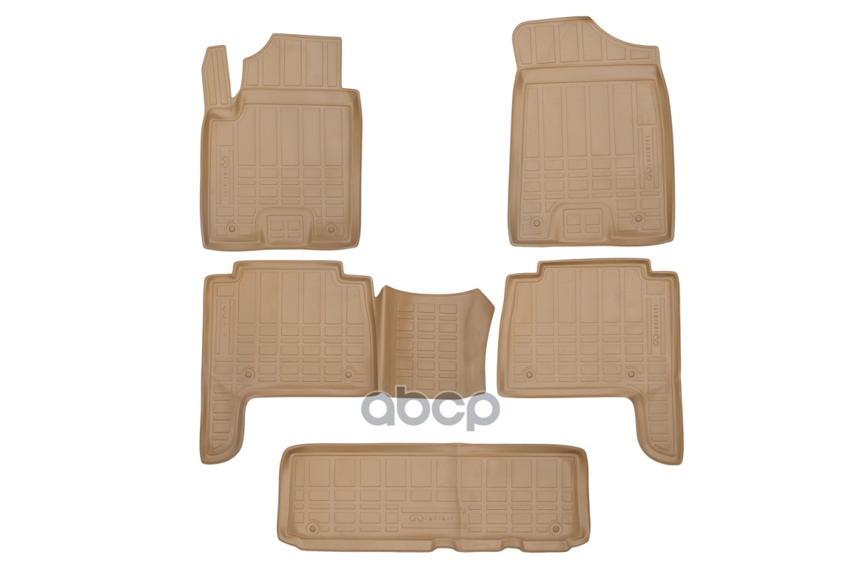 Коврики в салон INFINITI QX56 2004-, 5 шт. (полиуретан, бежевые) / Инфинити КХ56 ELEMENT арт. NLC.76.02.212