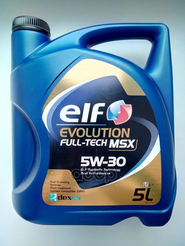 ELF Масло Моторное Синтетическое 5 Л. Elf Evolution Full-Tech Msx 5W-30, Acea C3, Api Sn, Cf, Vw 505 01, Vw 502 00, Mb 229.52...