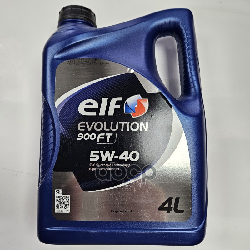 Масло Моторное Синтетическое Evolution 900 Ft 5W40 Api Sm/Cf Acea A3/B4 4Л ELF арт. 216437