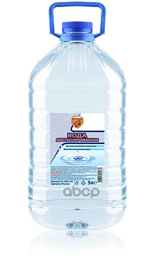 Вода дистиллированная, 5л ПЭТ бутылка ELTRANS EL-0901.04 ELTRANS арт. EL-0901.04