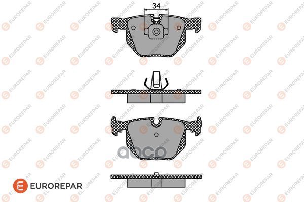 Колодки тормозные BMW 7 (E65/E66/E67) 730I/730D 01> задн. EUROREPAR арт. 1617272080