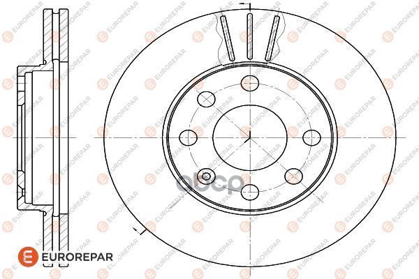 Диск Тормозной Daewoo Kalos/Lanos/Nexia 95>, Opel Astra F 92> EUROREPAR арт. 1618881380