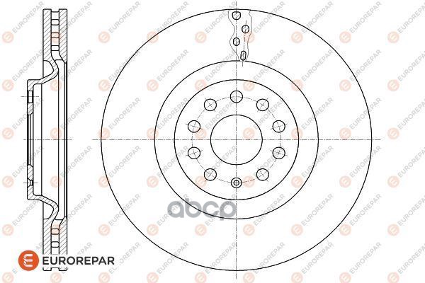 Диск Тормозной Audi A3 12>, Skoda Octavia 14>, Vw Tiguan/Passat 14>, Front, D=340 X 30 EUROREPAR арт. 1618886580