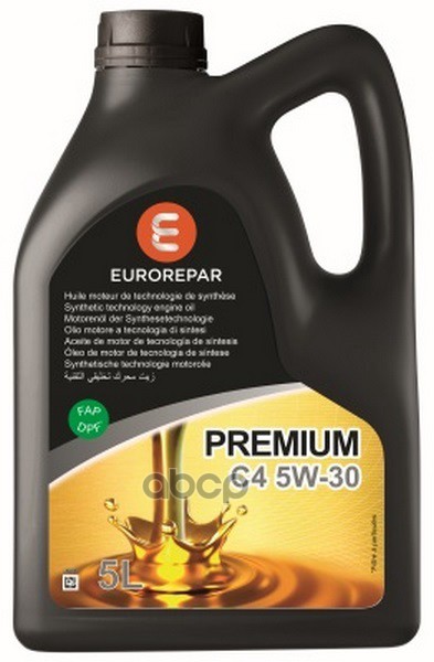 EUROREPAR Масло Моторное Синтетическое 5Л - Premium C4 5W30 Acea C4, Renault N0720