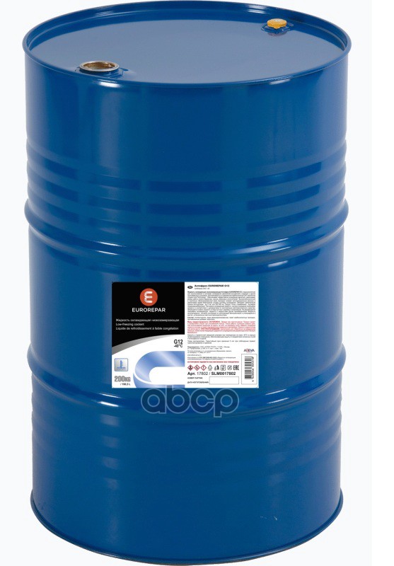 Антифриз 200Кг (198.5Л) - Красный Готовый, Eurorepar Exellent G12, Tl 774-D/F, G012a8da1, G012a8fa1, Wss-M97b44-D, Man 324 Sn...