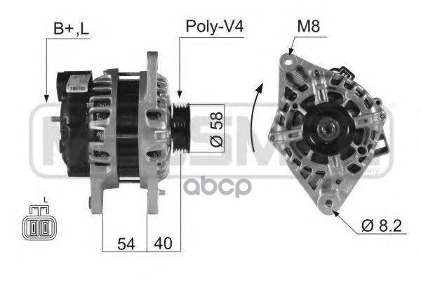Генератор HYUNDAI ACCENT, GETZ, TUCSON Era арт. 210022