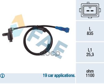 Датчик ABS Peugeot FAE арт. 78021