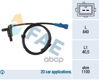 Датчик ABS Peugeot FAE арт. 78022