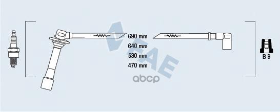 Провода зажигания FAE арт. 83641