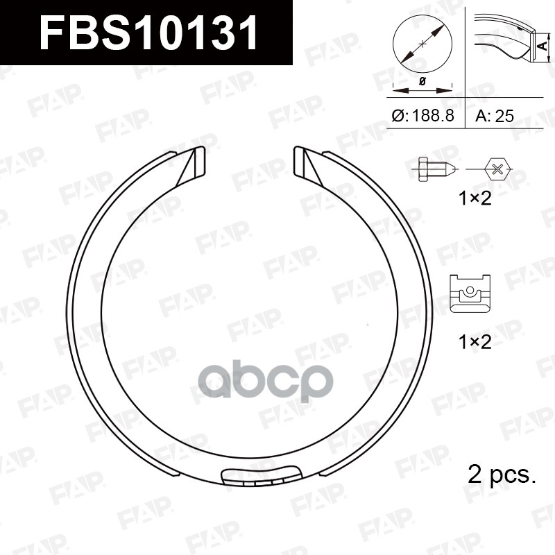 Тормозные колодки барабанные PREMIUM FBS10131 FAP арт. FBS10131