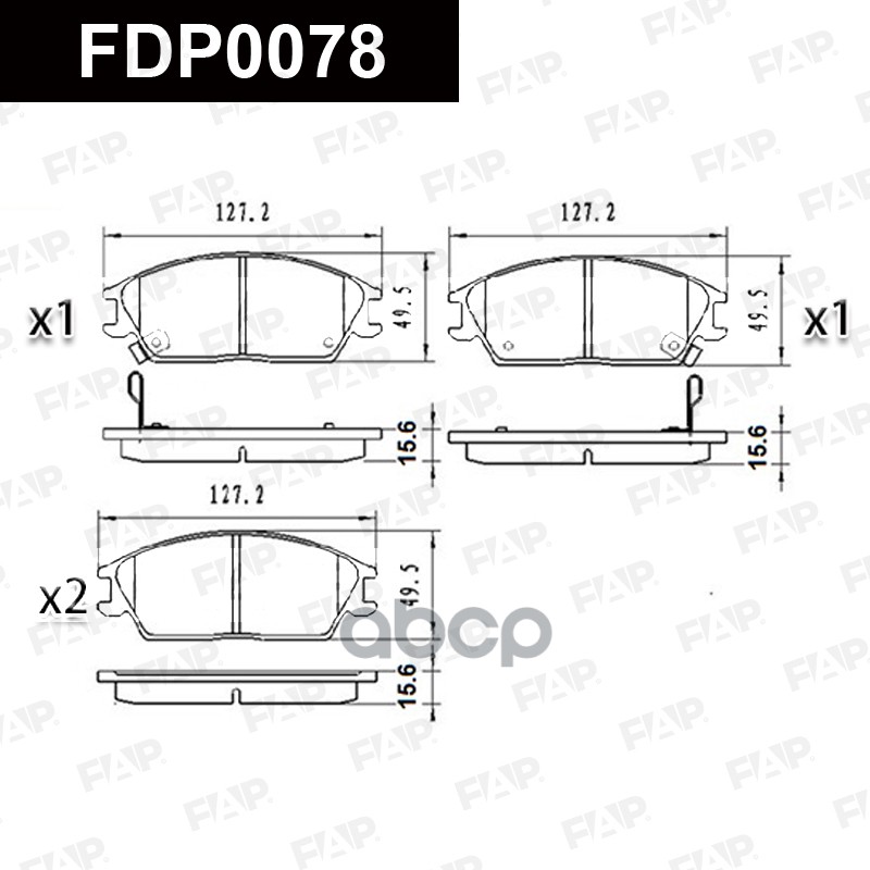 Тормозные колодки дисковые смесь CERAMIC FDP0078 FAP арт. FDP0078