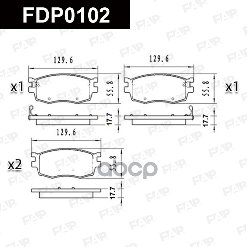 Тормозные колодки дисковые смесь CERAMIC FDP0102 FAP арт. FDP0102