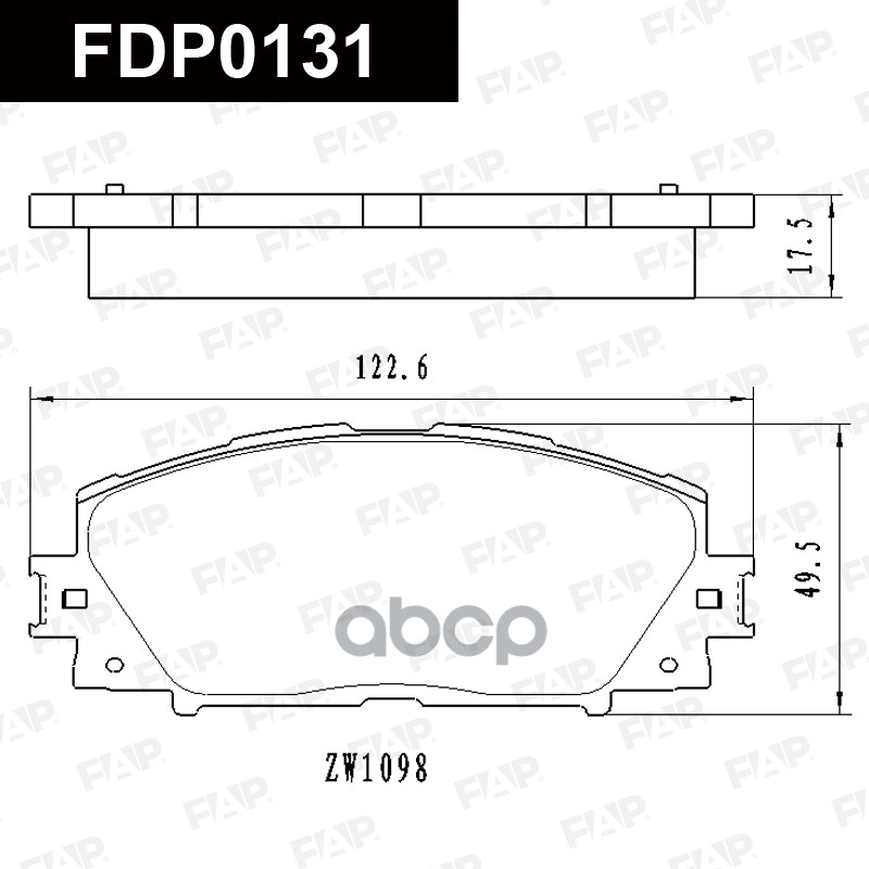 Тормозные колодки дисковые смесь CERAMIC FDP0131 FAP арт. FDP0131