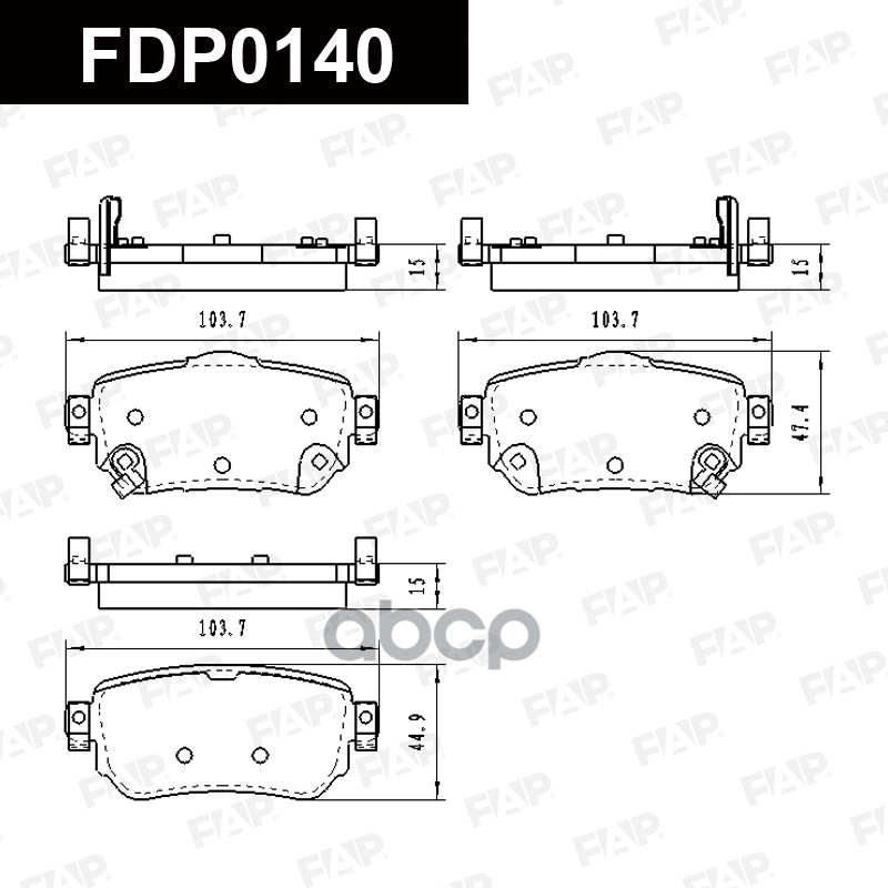 Тормозные колодки дисковые смесь CERAMIC FDP0140 FAP арт. FDP0140