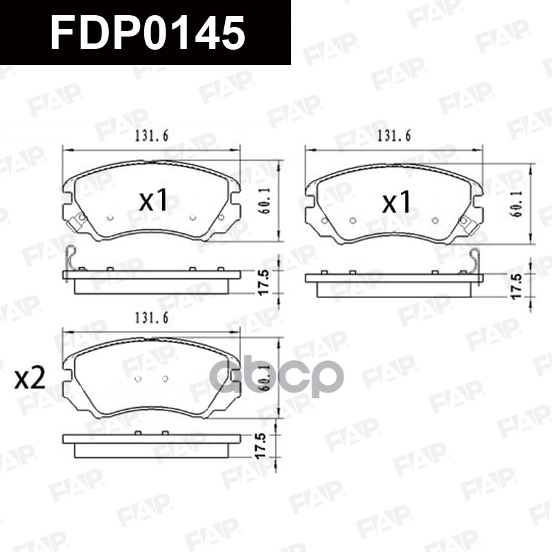 Тормозные колодки дисковые смесь CERAMIC FDP0145 FAP арт. FDP0145