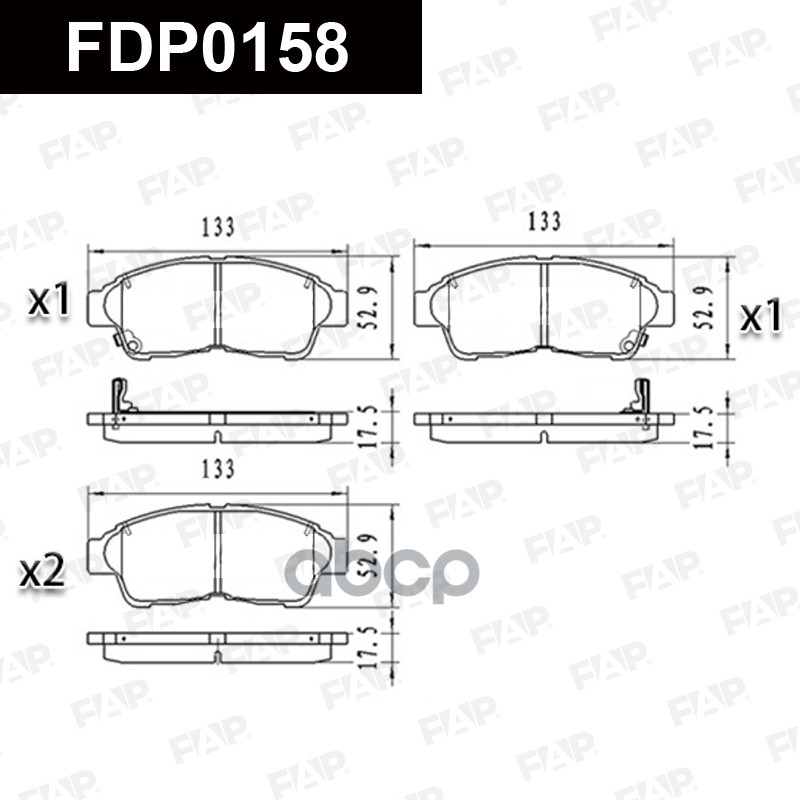 Тормозные Колодки Дисковые Fdp0158 FAP арт. FDP0158