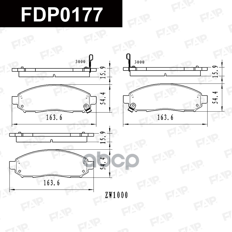Тормозные колодки дисковые смесь CERAMIC FDP0177 FAP арт. FDP0177