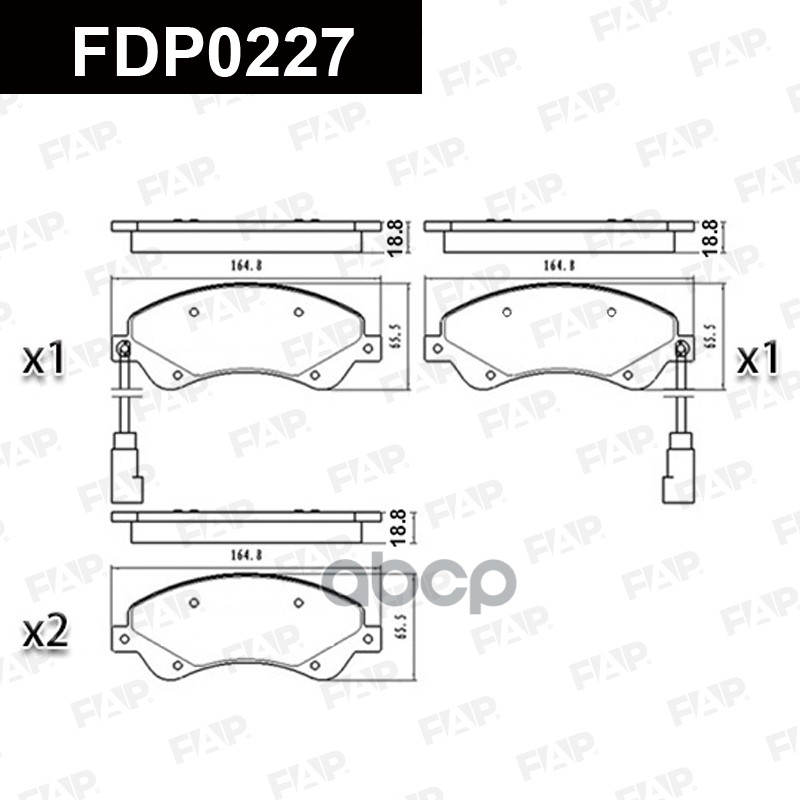 Тормозные колодки дисковые смесь CERAMIC FDP0227 FAP арт. FDP0227