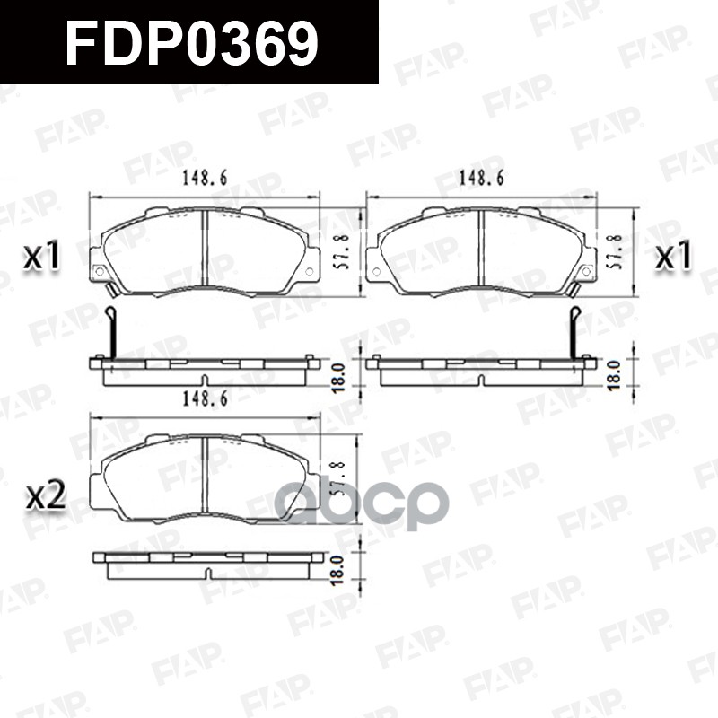 Тормозные колодки дисковые смесь CERAMIC FDP0369 FAP арт. FDP0369
