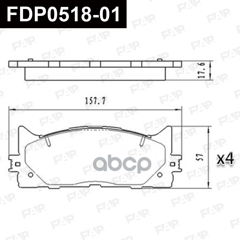 Тормозные Колодки Дисковые Fdp0518-01 FAP арт. FDP0518-01