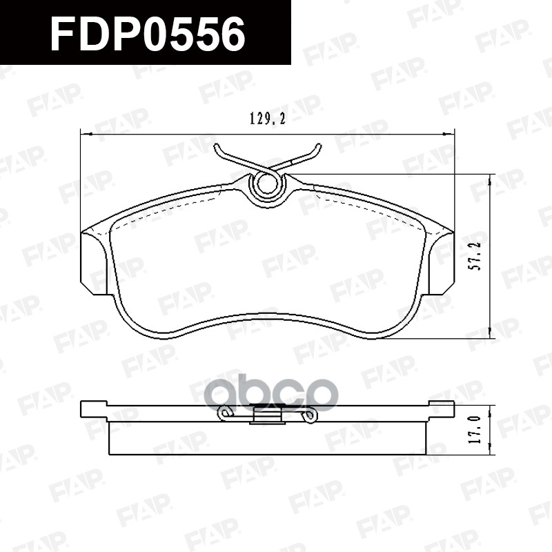 Тормозные колодки дисковые смесь CERAMIC FDP0556 FAP арт. FDP0556