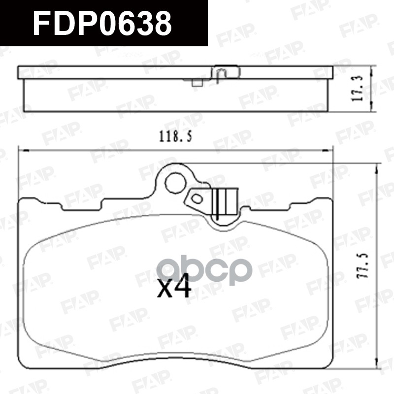 Тормозные колодки дисковые смесь CERAMIC FDP0638 FAP арт. FDP0638