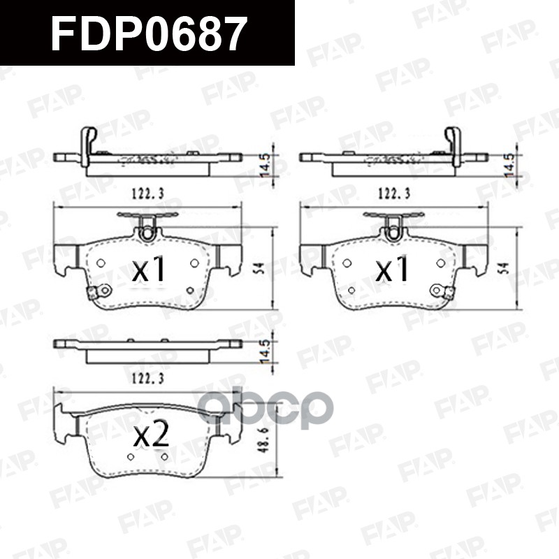 Тормозные колодки дисковые смесь CERAMIC FDP0687 FAP арт. FDP0687