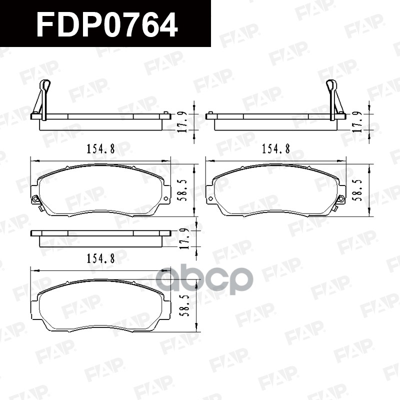 Колодки тормозные дисковые смесь CERAMIC HAVAL F7/ F7X/ H6 COUPE/ M6 FAP арт. fdp0764